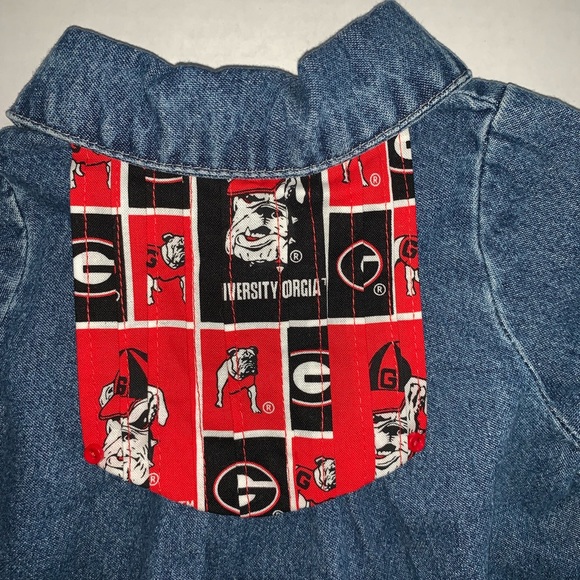 VTG Baby Guess Georgia Bulldogs Girls denim dress - Picture 4 of 6